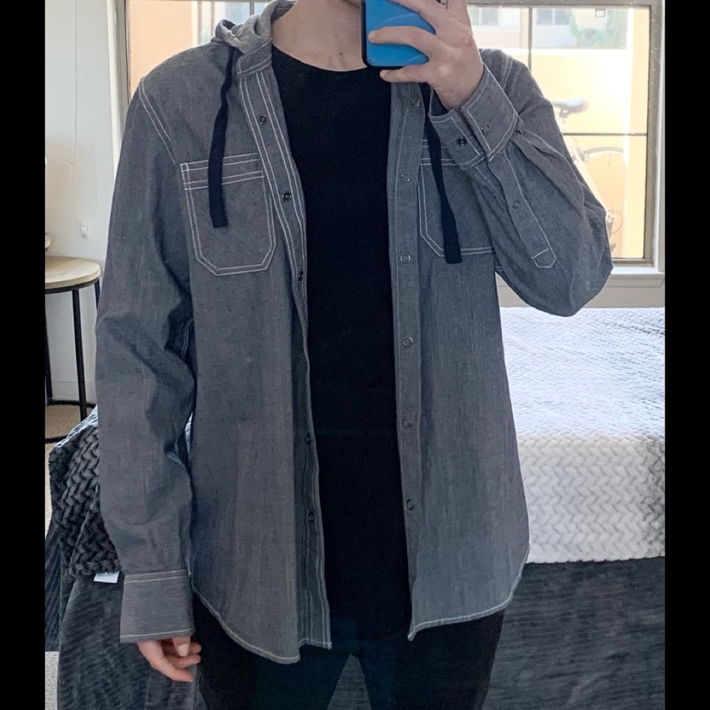 American Rag Button Down w/ Hoodie